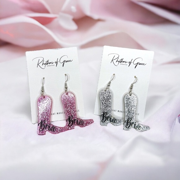 Pretty in Pink: Whimsical Boot Earrings for the Bold Bride! Bachelorette Party - Picture 4 of 5